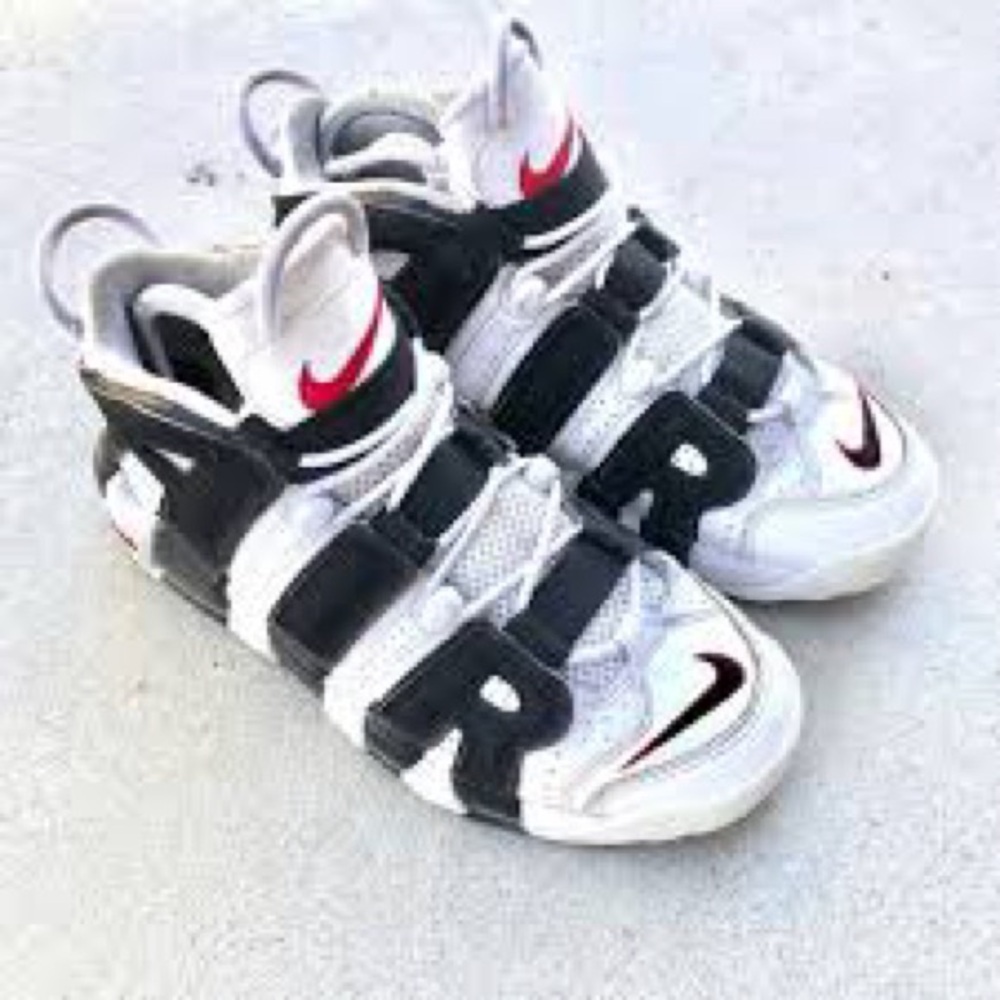 Nike Air Uptempo Scottie Pippen Black and White Sneakers with Bold Design